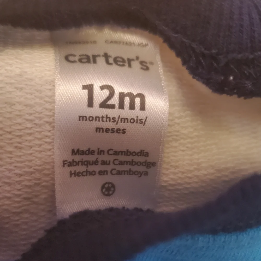 5 For $25 Carter's Long Sleeve Sweatshirt‎ Gametime Size 12 Months